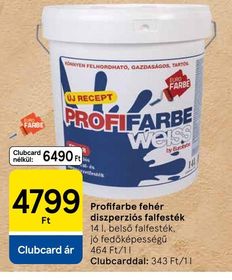 Profifarbe fehér diszperziós falfesték – Tesco