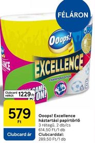 Ooops! Excellence háztartási papírtörlő – Tesco