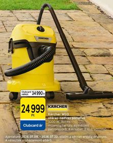 Kärcher WD3 száraz-nedves porszívó – Tesco