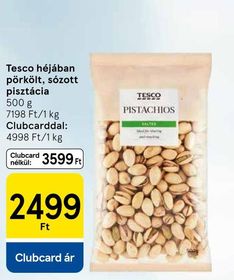 Tesco héjában pörkölt, sózott pisztácia – Tesco