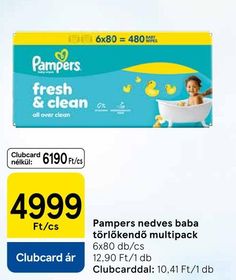 Pampers nedves baba törlőkendő multipack – Tesco
