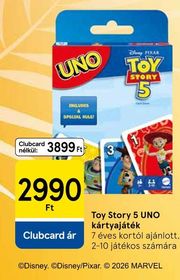 UNO Toy Story 5 UNO kártyajáték – Tesco