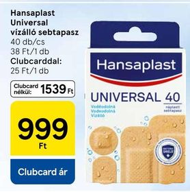 Hansaplast Universal vízálló sebtapasz – Tesco