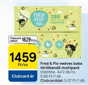 Fred & Flo nedves baba törlőkendő multipack – Tesco