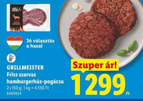 GRILLMEISTER Friss szarvas hamburgerhús-pogácsa – Lidl