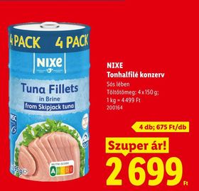 NIXE Tonhalfilé konzerv – Lidl