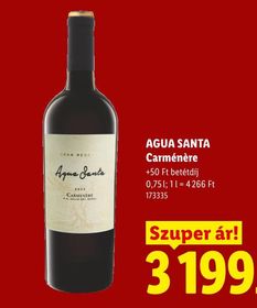 AGUA SANTA Carménère – Lidl