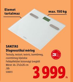 SANITAS Diagnosztikai mérleg – Lidl