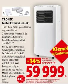 TRONIC Mobil klímakészülék – Lidl