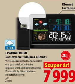 LIVARNO HOME Rádióvezérelt időjárás-állomás – Lidl