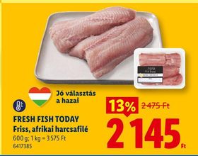 FRESH FISH TODAY Friss, afrikai harcsafilé – Lidl