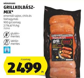 NÁDUDVARI GRILLKOLBÁSZ-MIX* – Aldi