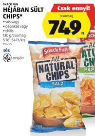 SNACK FUN HÉJÁBAN SÜLT CHIPS* – Aldi