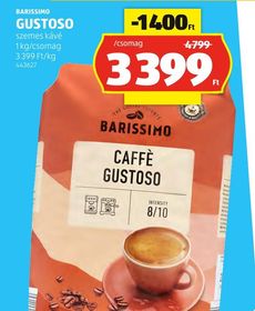 BARISSIMO GUSTOSO szemes kávé – Aldi