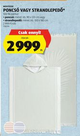 NOVITESSE PONCSÓ VAGY STRANDLEPEDŐ* – Aldi