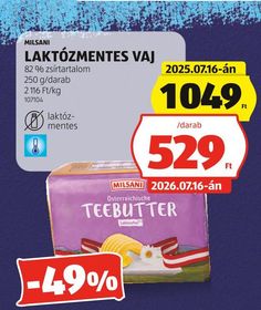 MILSANI LAKTÓZMENTES VAJ – Aldi