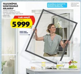 TELESZKÓPOS SZÚNYOGHÁLÓ ABLAKRA* – Aldi