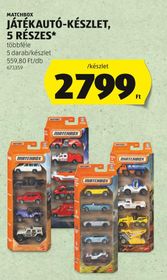 MATCHBOX JÁTÉKAUTÓ-KÉSZLET, 5 RÉSZES* – Aldi