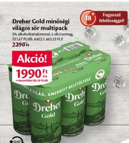 Dreher Gold minőségi világos sör multipack – Ecofamily